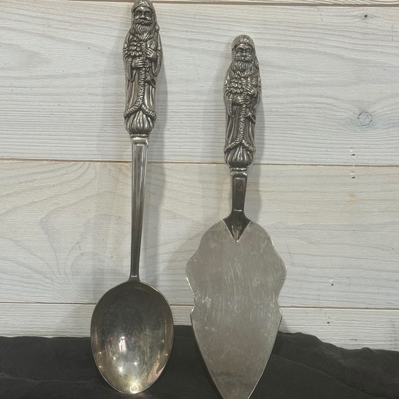 Godinger Silver Art Co LTD Pie/Cake Server And Knife Christmas Set 4 - Picture 3 of 10